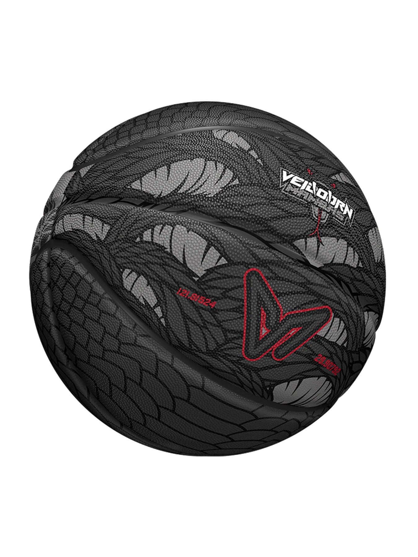 Black Basketball Size 7 Dendroaspis Polylepis Official Basketball with Pump Needle Net 3 Layers Outdoor Training Ball