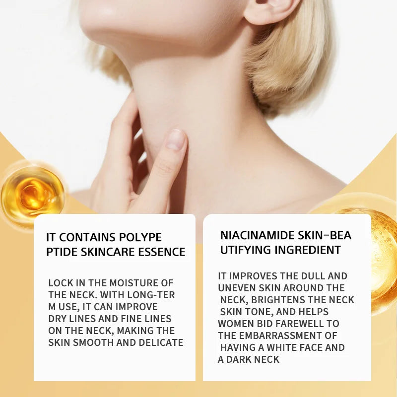 6PCS FONCE Black Truffle peptide Neck mask for neck care and anti-wrinkle cream to lift and firm the neck
