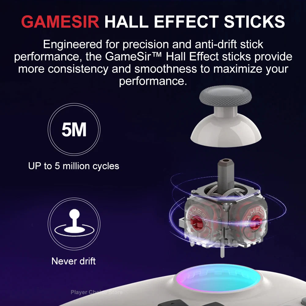 Gamesir Switch 2 Controller Nova PC Gamepads For Nintendo Switch 2/1 Steam Android IOS Gamer Hall Effective Sticks HD Rumble