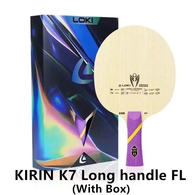 LOKI KIRIN K9 K10 K11 Professional Carbon Fiber OFF+ K7 Pure Wood Table Tennis Blade Original LOKI Ping Pong Blade Bat