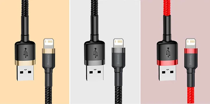 Baseus USB Cable for iPhone 12 11 Pro Max 8 X XR Fast Charge for iPhone Cable USB Data Sync Cable Phone Charger Cable Wire Cord
