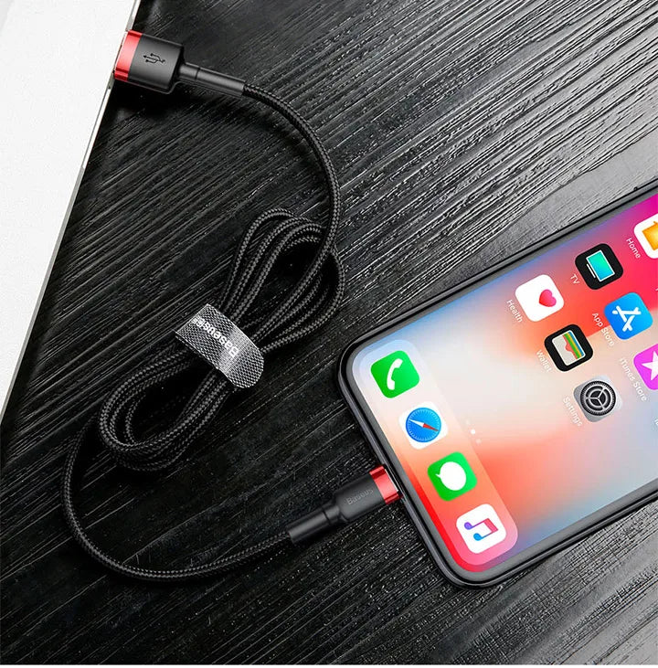 Baseus USB Cable for iPhone 12 11 Pro Max 8 X XR Fast Charge for iPhone Cable USB Data Sync Cable Phone Charger Cable Wire Cord