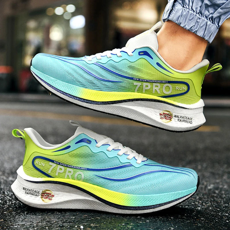 2024 New Comfortable New Carbon Plate Breathable Casual Fashionable Men's Lightweight Fly-knitting Sports Running Shoes