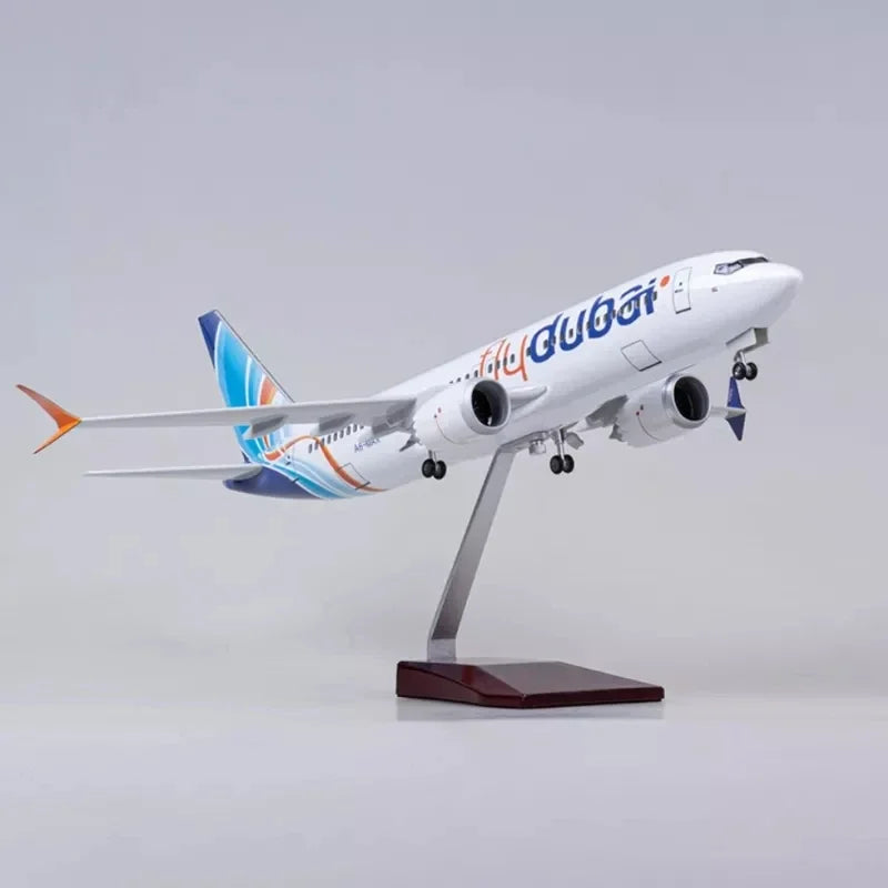 1:85 Scale 47CM Die-Cast Resin B737 Airbus Dubai Airways Middle East 737 Boeing Series Aircraft Collection Home Decor Display