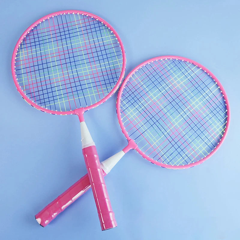 1 Pair Children Tennis Badminton Rackets Ball Set Sports Family Game Toy Kids Badminton Rackets N66