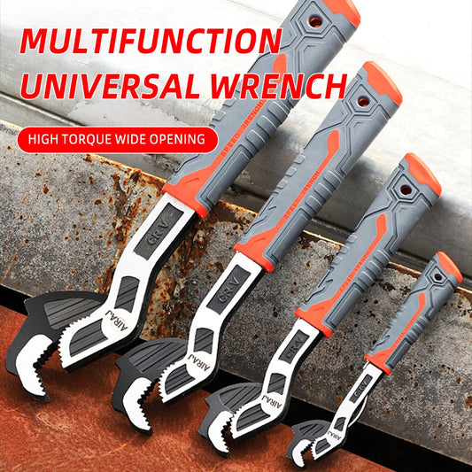 AIRAJ Universal Wrench Multi-Function Adjustable Wrench Fast Wrench CR-V Bathroom Pipe Wrench Plumber Multi Hand Tool