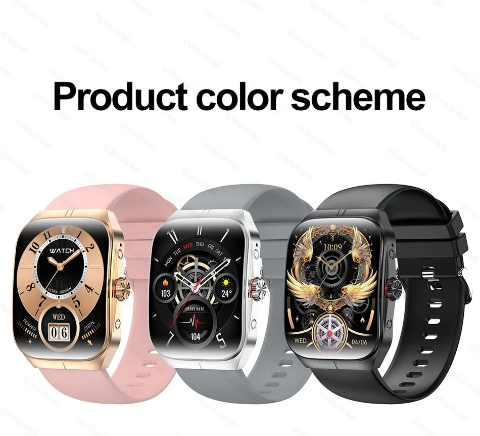 Smartwatch Men Women NFC AMOLED Screen Always Show Time Clock  Bluetooth Call IP68 Waterproof Smart Watch Sport Fitness Bracelet