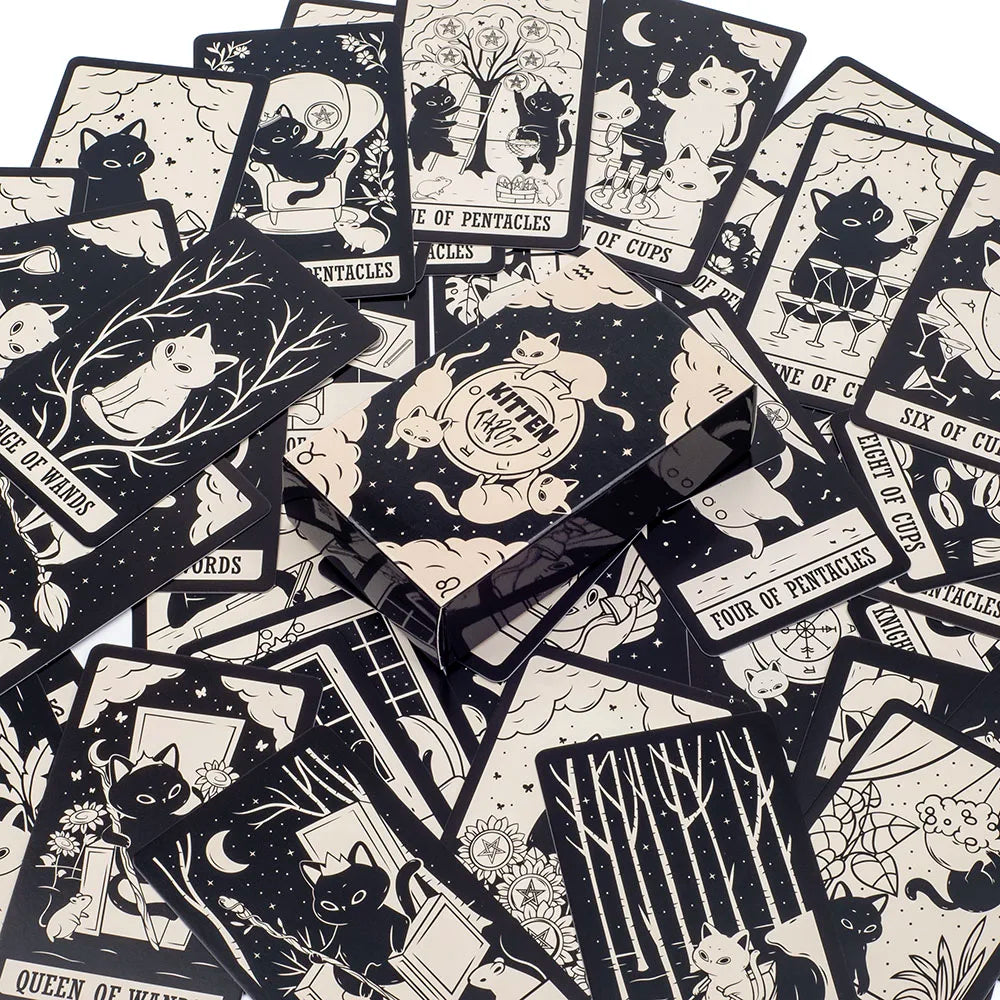 78 Card Deck Kitten Tarot Oracle Card Fate Divination Leisure Entertainment Family gatherings Tarot Card Game