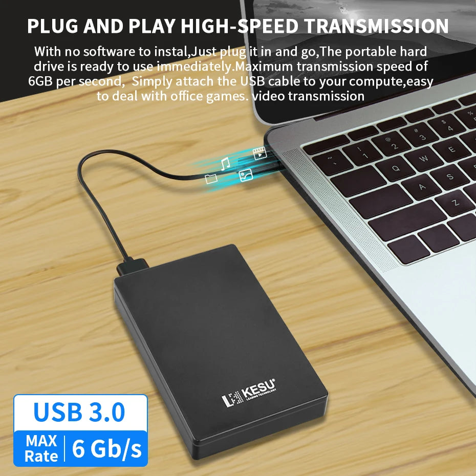 KESU HDD 2.5" Portable External Hard Drive 2tb/1tb/500gb/750gb USB3.0 disk memory  for PC tablets PS4 notebook Desktop Computer