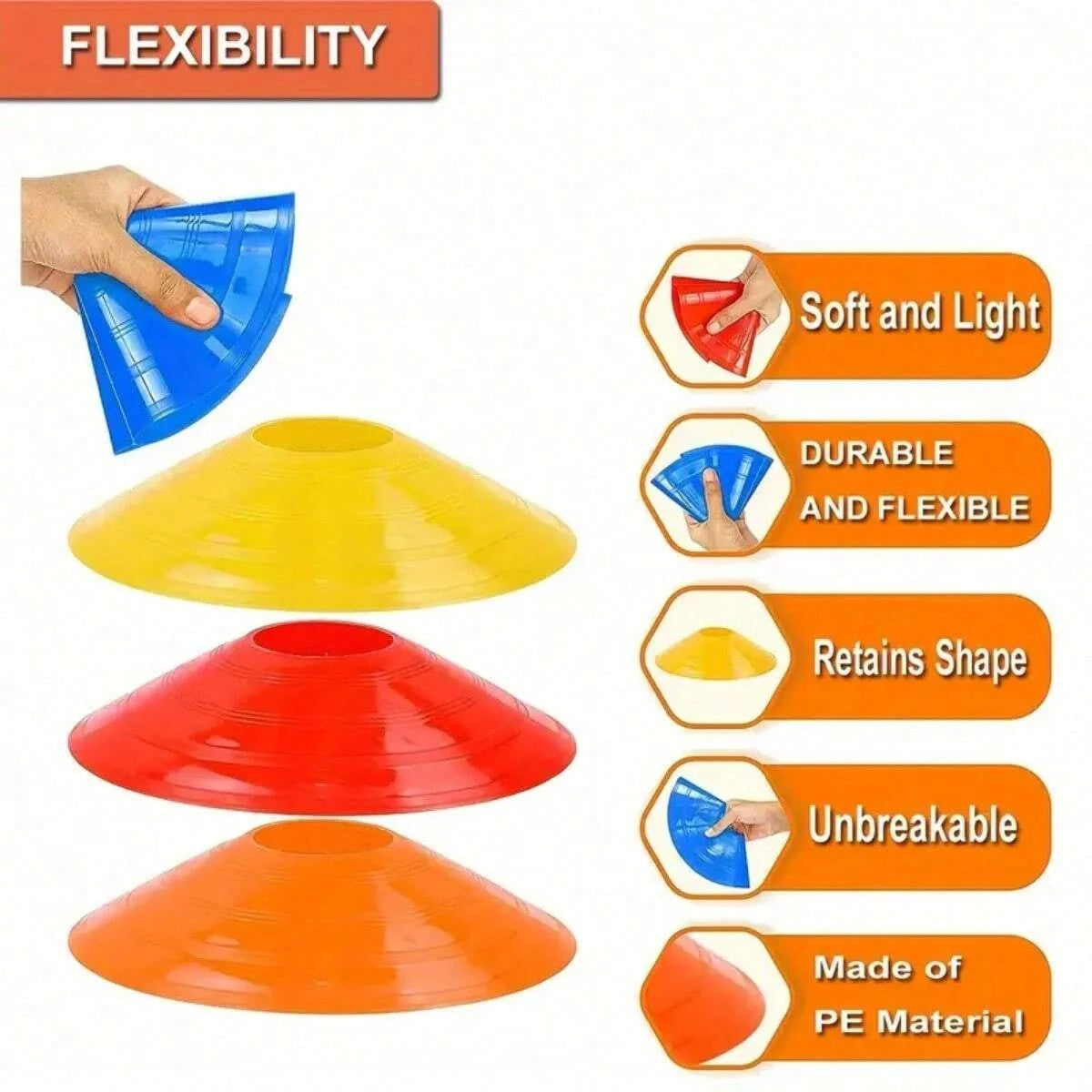 5/10/20/30pcs/Set For Storage Of Football Training Logo Discs with one net bag ,Training Footsteps Set, Logo Disc Set, Basketbal