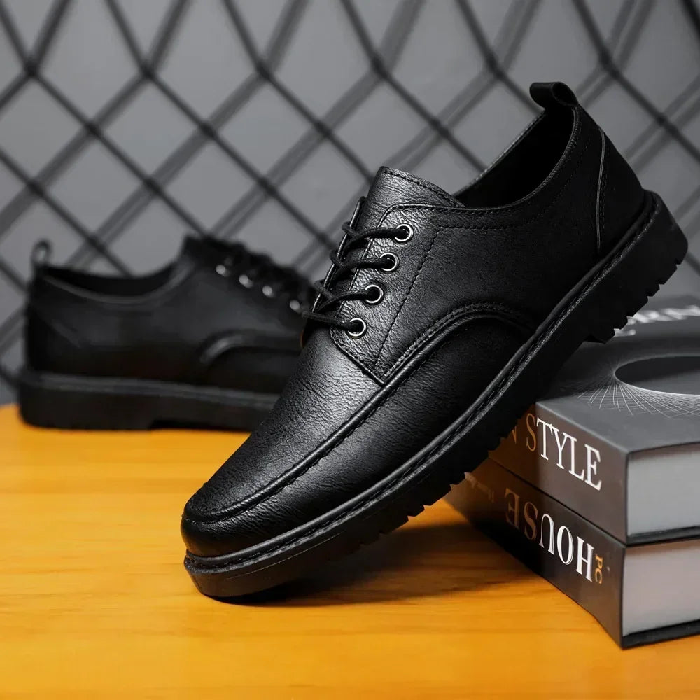 British Style Men Casual Shoes Quality Comfortable Men Leather Shoes Soft Wear-resistant Male Social Dress Shoe Chaussure Hommes