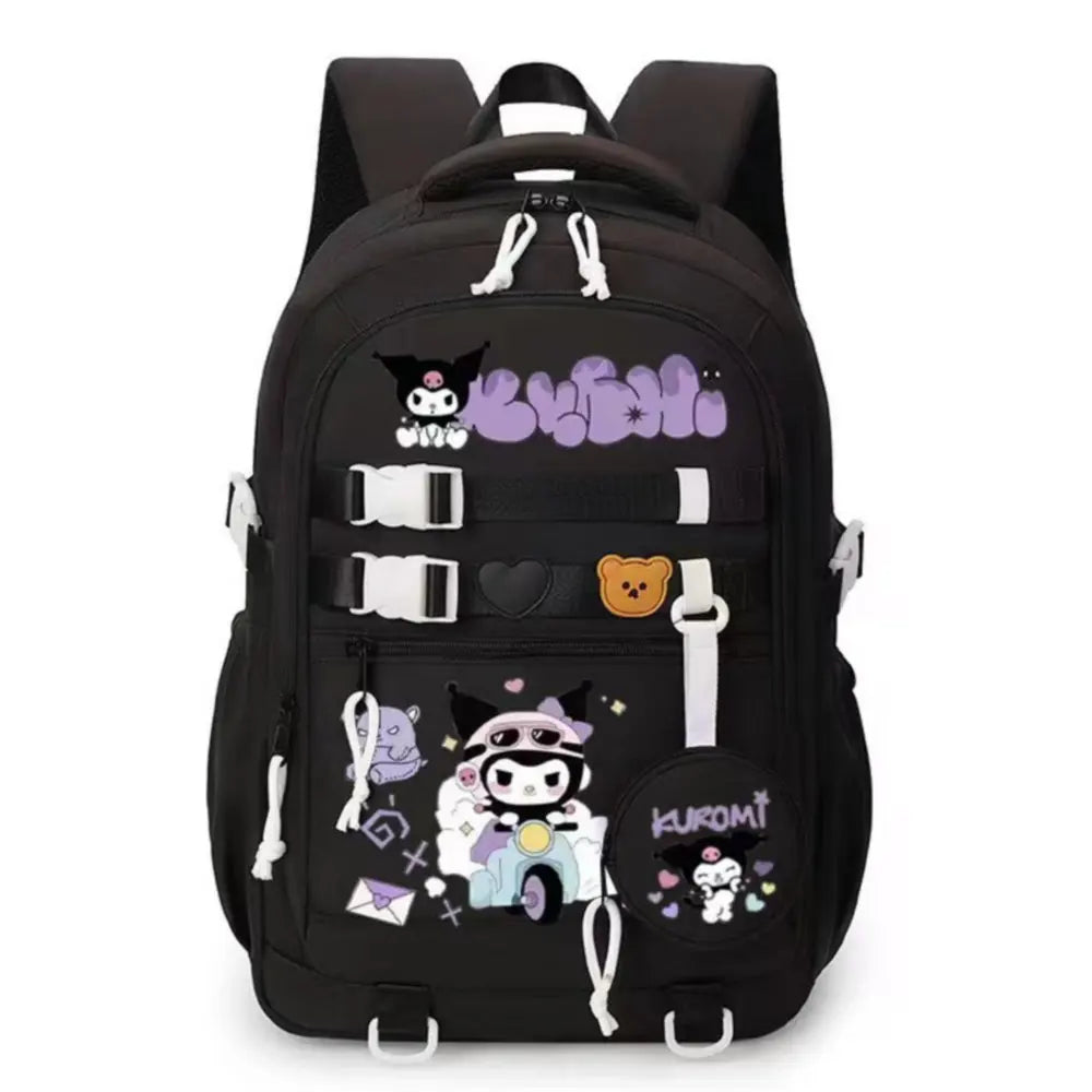 Hello Kitty backpack women's casual backpack fashion ins middle school student Melody  Kuromi cinnamon dog school bag