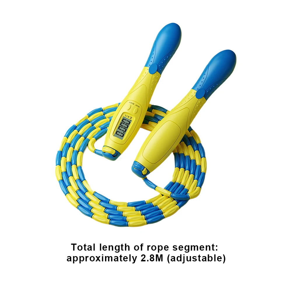 Beaded Jump Rope Skipping Rope Adjustable Length Plastic Segmented Jump Rope Soft Beaded Skipping Rope for Kids Adults