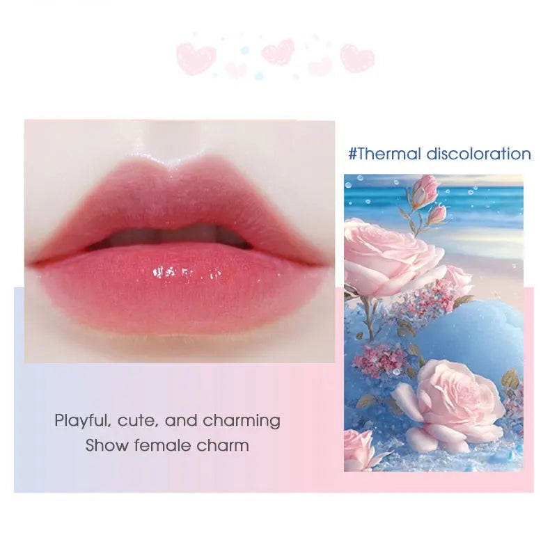 Jelly color-changing lipstick, warm and long-lasting, moisturizing and not easy to stick to the cup of flower lip balm