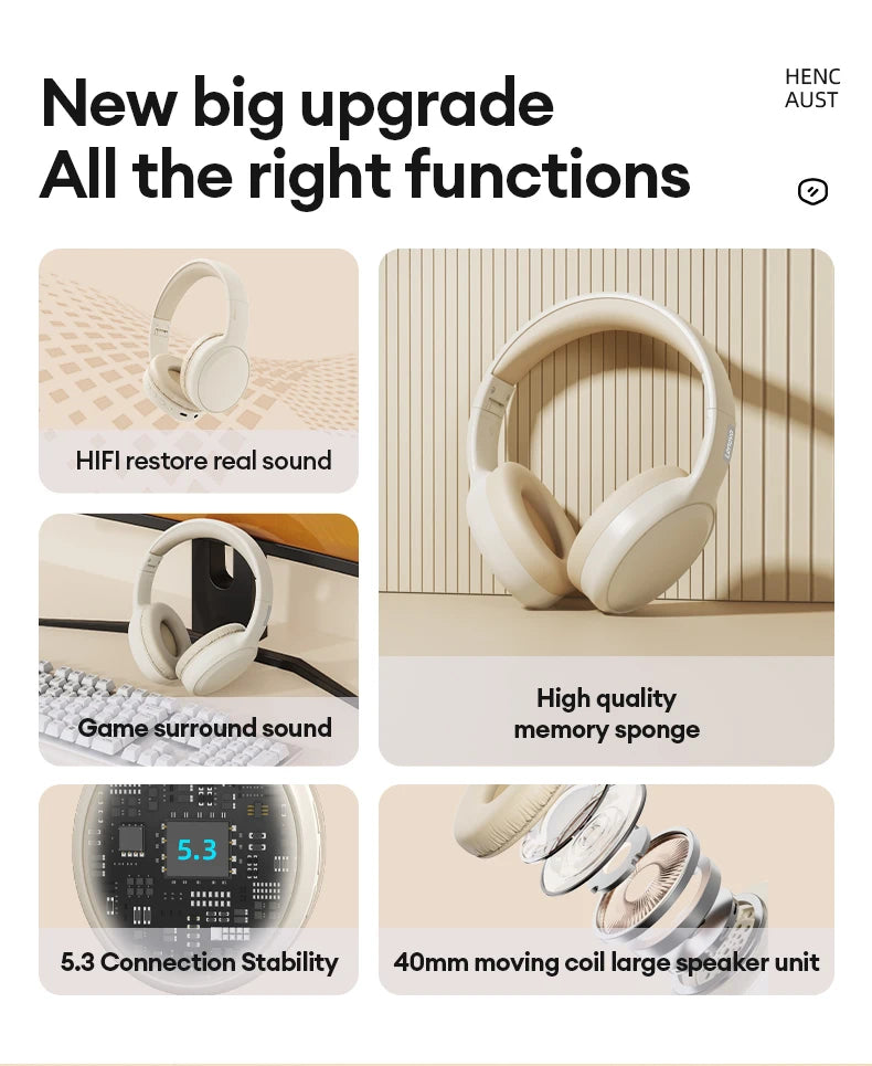 Choice Lenovo TH30 Wireless Bluetooth 5.3 Headphone Sport With Mic Music Headset Foldable Low Latency Gaming Earphone For Xiaomi