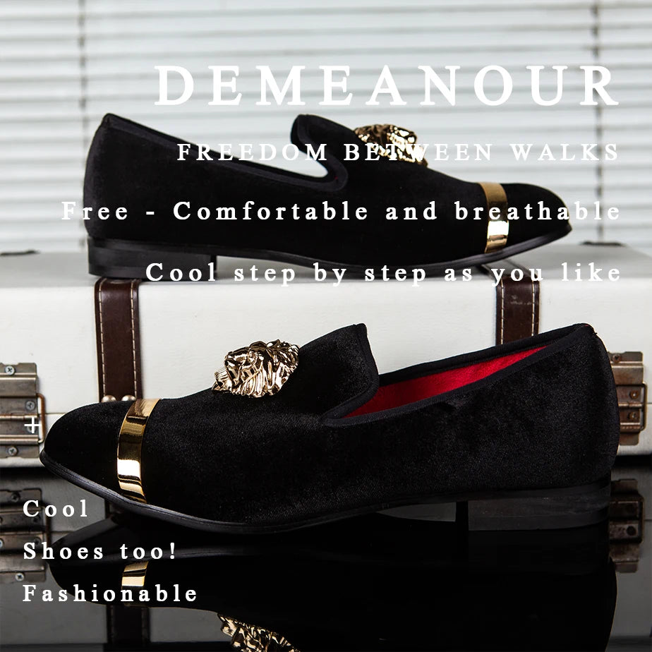 Men's Loafers Brand Suede Velvet Leather Shoes Vintage Slip-on Classic Casual Men Driving Shoes Wedding Male Dress Shoes 39-47