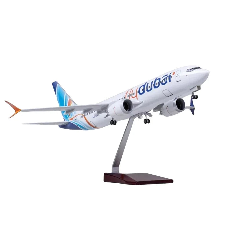 1:85 Scale 47CM Die-Cast Resin B737 Airbus Dubai Airways Middle East 737 Boeing Series Aircraft Collection Home Decor Display