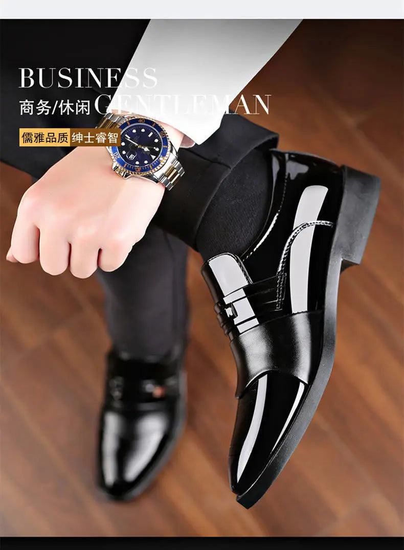 Fashion Business Dress Men Shoes Formal Slip on Dress Shoes Mens Oxfords Footwear High Quality Leather Shoes for Men Loafers