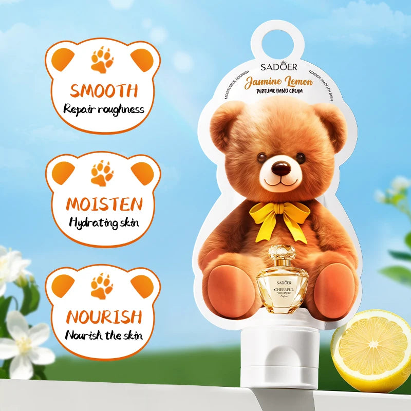 SADOER Strawberry Perfume Hand Cream Moisturizing Nourishing Anti Wrinkles Hydrating Cute Cartoon Hands Skin Care Prodcuts