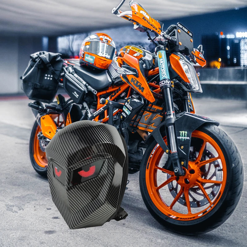 LED Backpack For Men Extended Motorcycle Cycling Bluetooth DIY Helmet Backpack for woman Business Travel Hiking Laptop Backpack