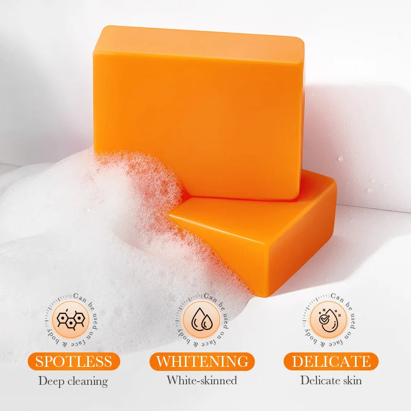 1/2pcs SADOER Kojic Acid Facial Soap Face Wash Foam Facial Cleanser Moisturizing Hydrating Oil Control Body Bathing Soap