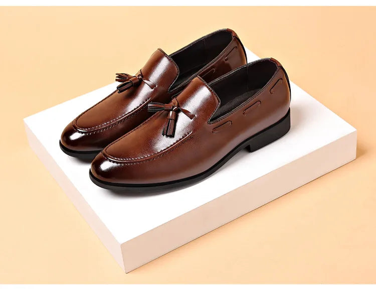 Men's Dress Shoes New Pu Leather Fashion Shoe for Mens Large Size Business Formal Casual Shoes Slip on Wedding Men Shoes Zapatos