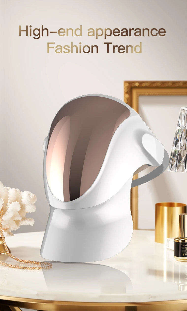 807 Nano Lamp LED Facial Mask With LED Light Therapy 3 Color Red Light Therapy Anti-Aging Mask Full Face With Neck Beauty Health