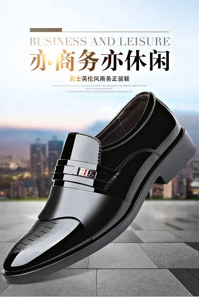 Fashion Business Dress Men Shoes Formal Slip on Dress Shoes Mens Oxfords Footwear High Quality Leather Shoes for Men Loafers