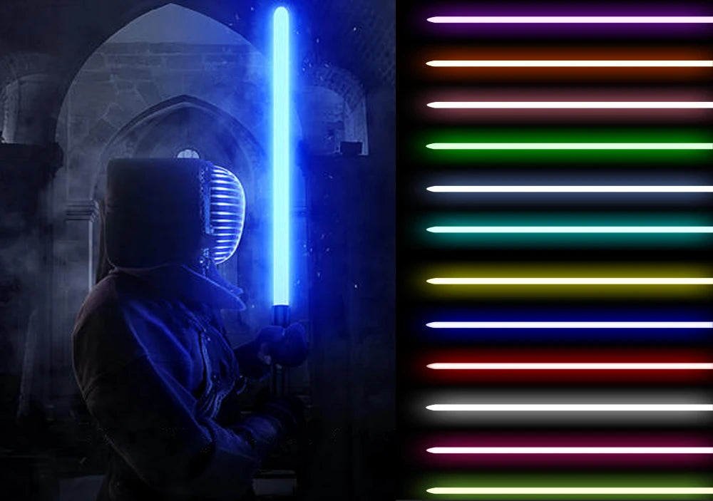 RGB Metal Lightsaber Dueling Smooth Swing Laser Sword Sabre De Luz 16 Color Changing 16 Sounds FOC Rave Weapon Flashing Toy