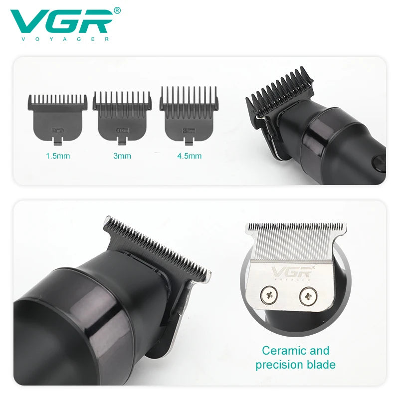 VGR Professional Beard Hair Trimmer For Men Electric Hair Clipper Waterproof Facial Trimer Haircut Machine Rechargeable V-987