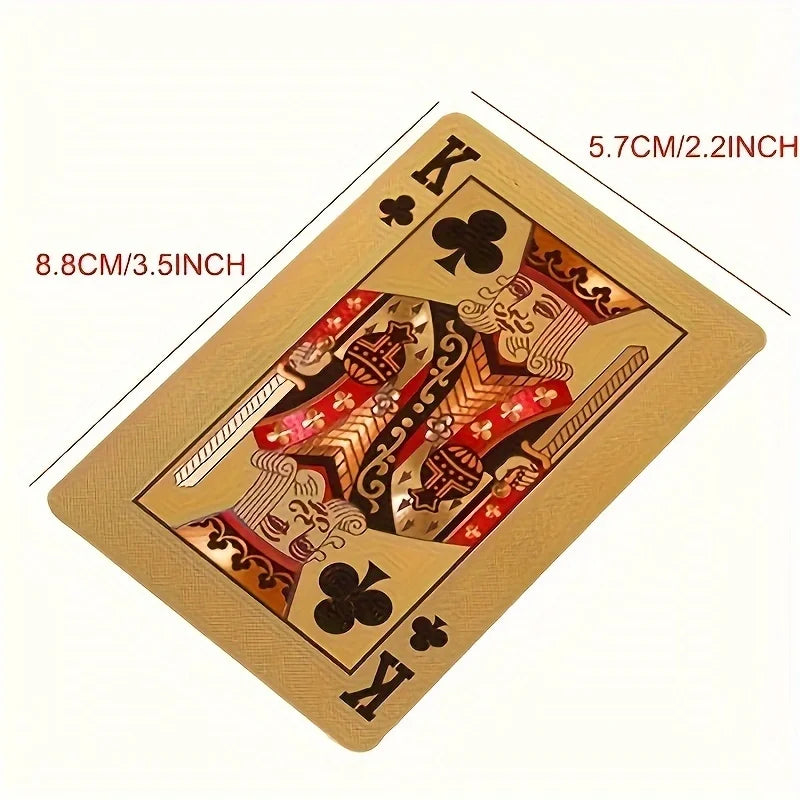 Black Gold Playing Card Game Card Waterproof Creative Magic Tools Chessboard Game Props For Home Holiday Classic Party Game