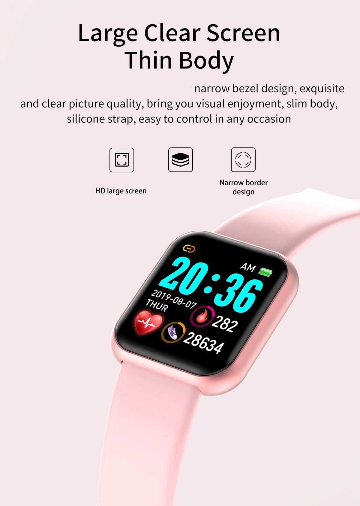 Smart Watches For Women Men Bluetooth Connect Phone Player Music Control Fitness Heart Rate Monitor Sport Bracelet Digital Y68