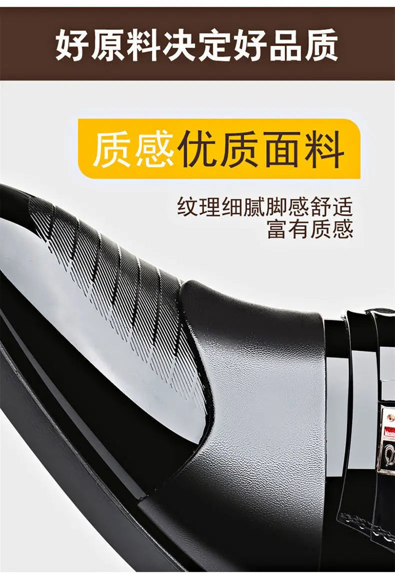 Fashion Business Dress Men Shoes Formal Slip on Dress Shoes Mens Oxfords Footwear High Quality Leather Shoes for Men Loafers