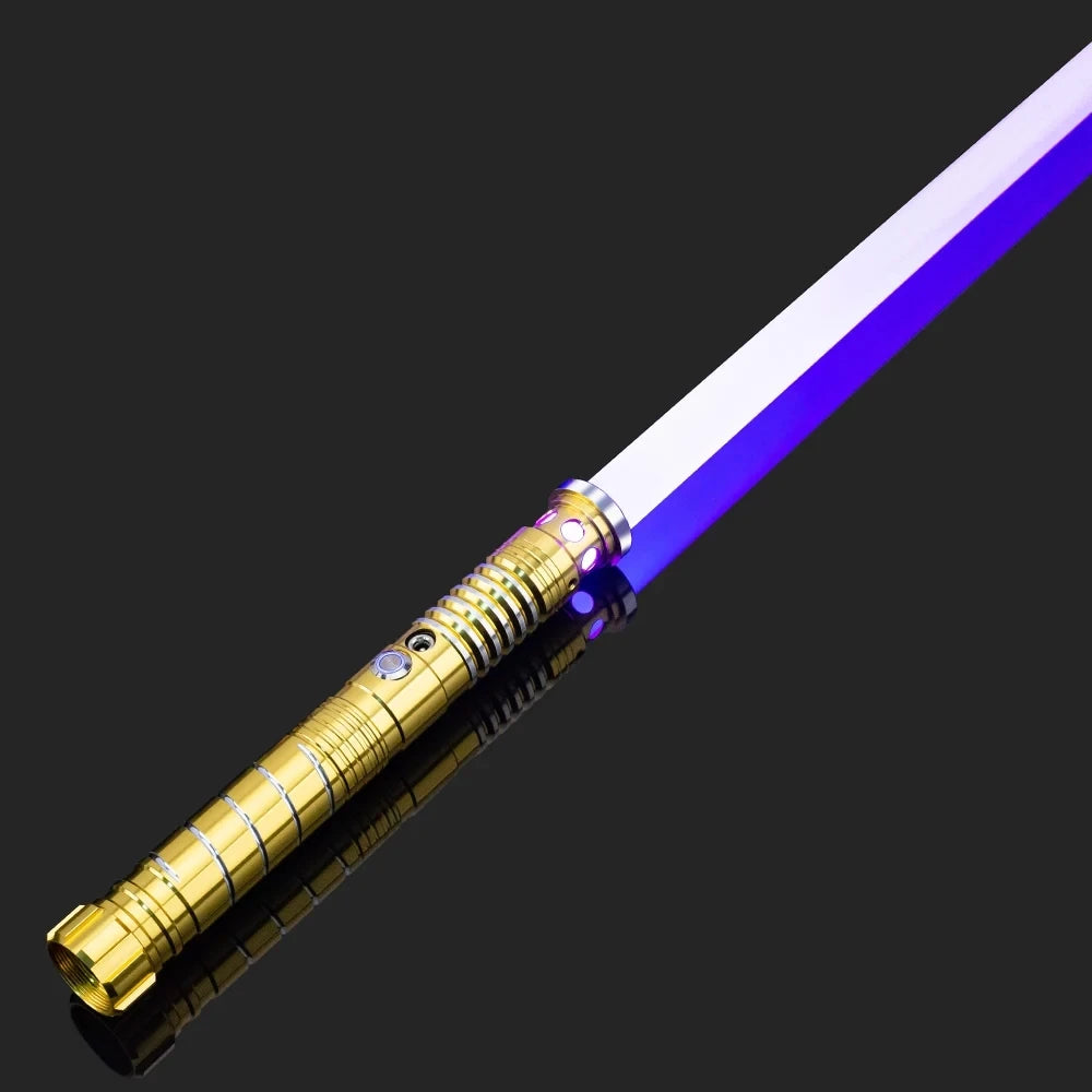 RGB Metal Lightsaber Dueling Smooth Swing Laser Sword Sabre De Luz 16 Color Changing 16 Sounds FOC Rave Weapon Flashing Toy