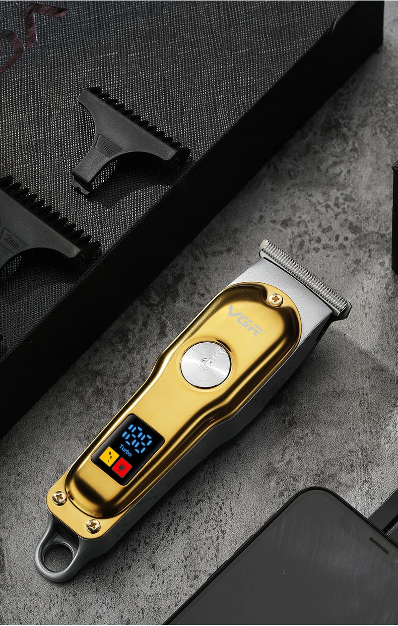 VGR Hair Clipper Mini Hair Trimmer Professional Beard Trimmer Rechargeable Cordless Electric T-Blade Zero Cutting Machine V-290