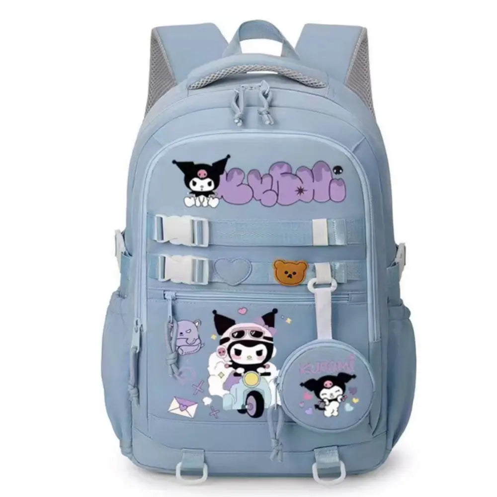 Hello Kitty backpack women's casual backpack fashion ins middle school student Melody  Kuromi cinnamon dog school bag