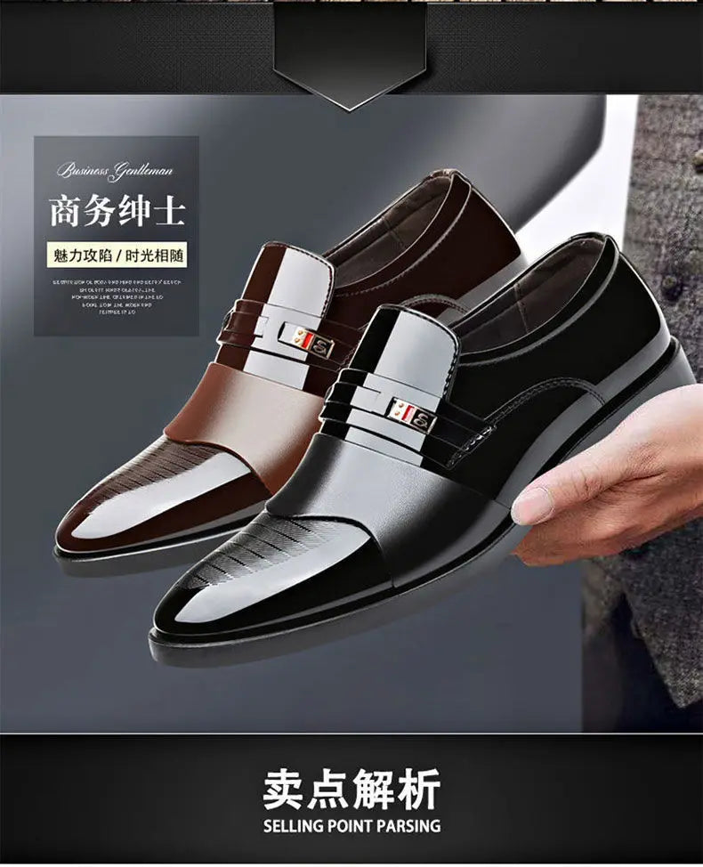 Fashion Business Dress Men Shoes Formal Slip on Dress Shoes Mens Oxfords Footwear High Quality Leather Shoes for Men Loafers