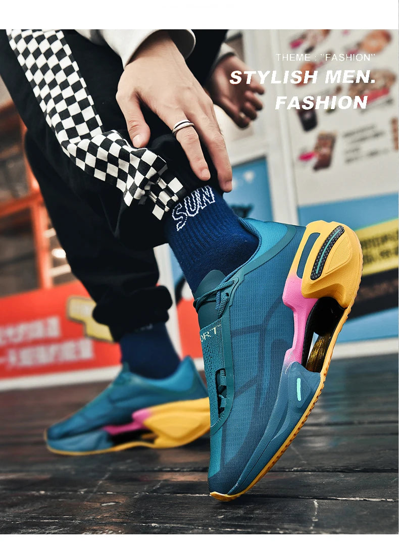 2025 New Men Sports Breathable Lightweight Comfortable Athletic Nonskid Sneakers Daily Leisure Shopping Walking Marathon Shoes