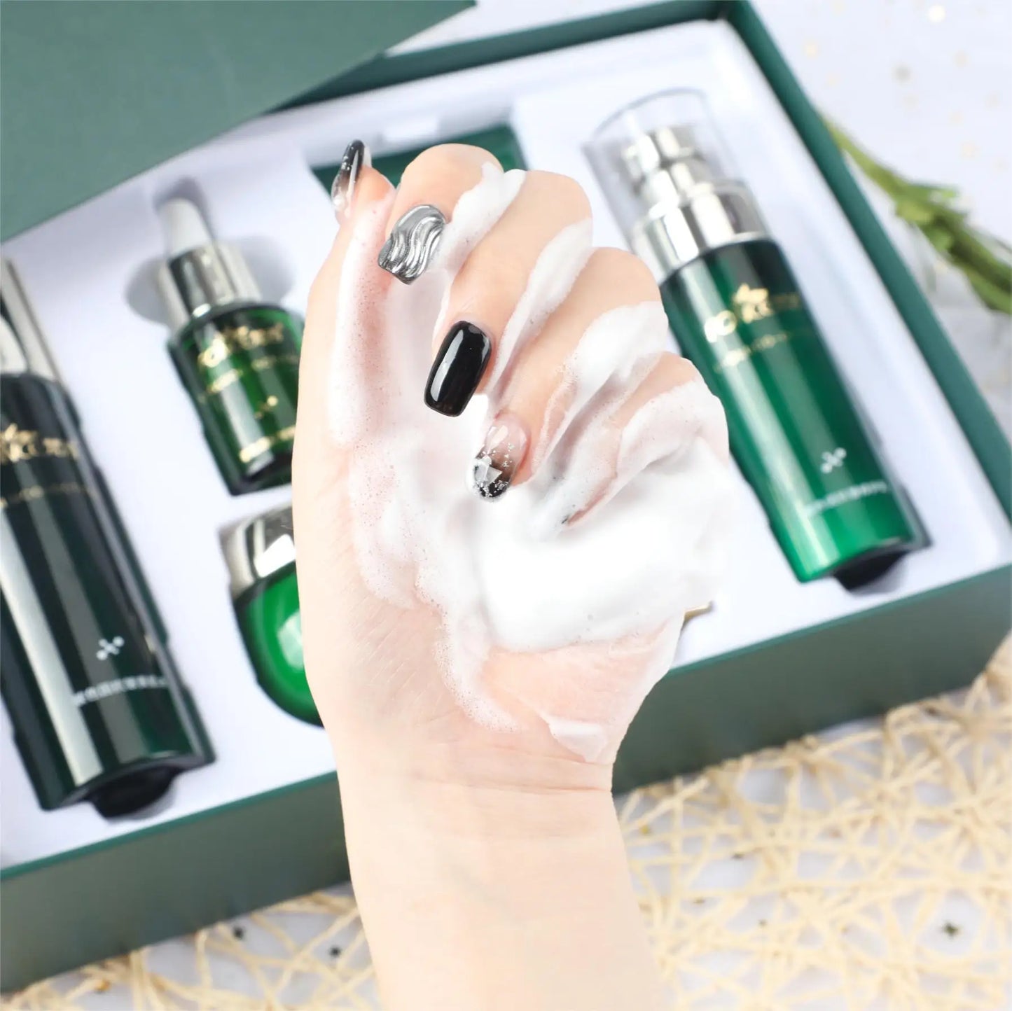 Five Piece FONCE Bose Skin Care Set Face Essence Moisturizing Korean Face Set，all-in-one skin lotion