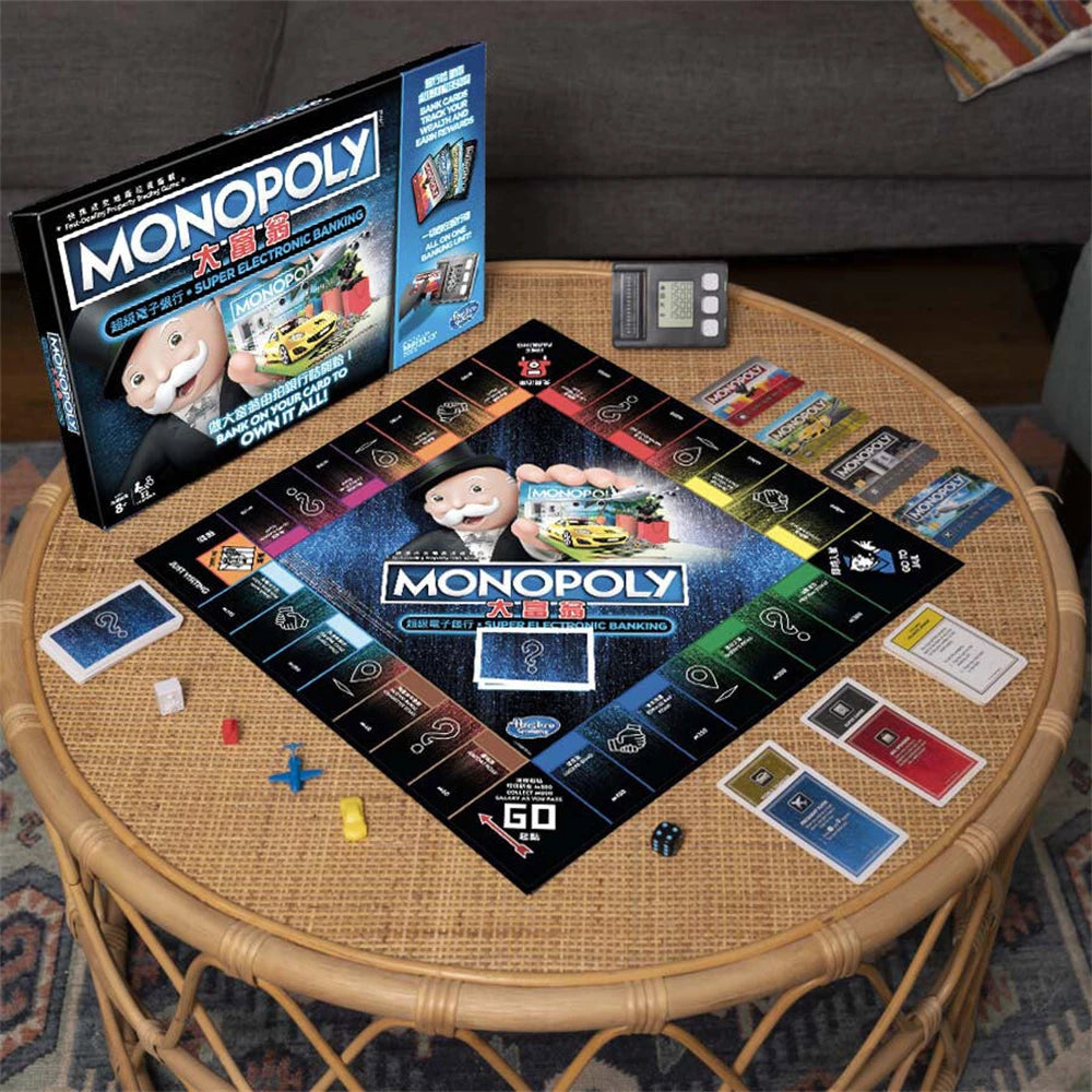 Hasbro Real Estate Tycoon Monopoly Super Electronic Bank Card Machine Monopoly Board Game Toys