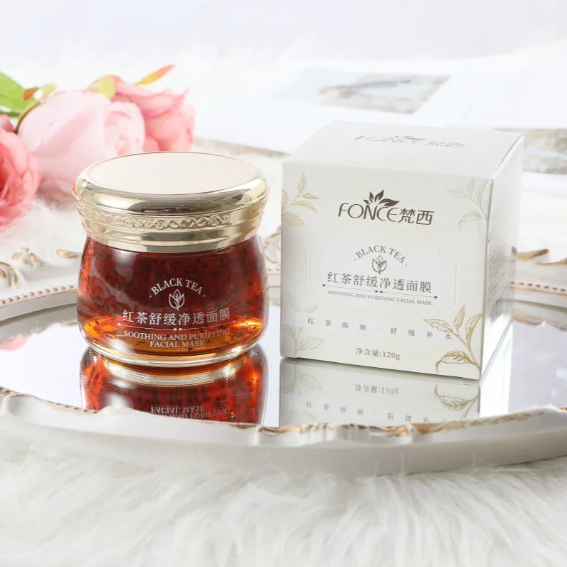 FONCE red Tea soothing and moisturizing facial mask, tea fragrance ,Improve facial condition,Jelly texture，skin care cream 120g