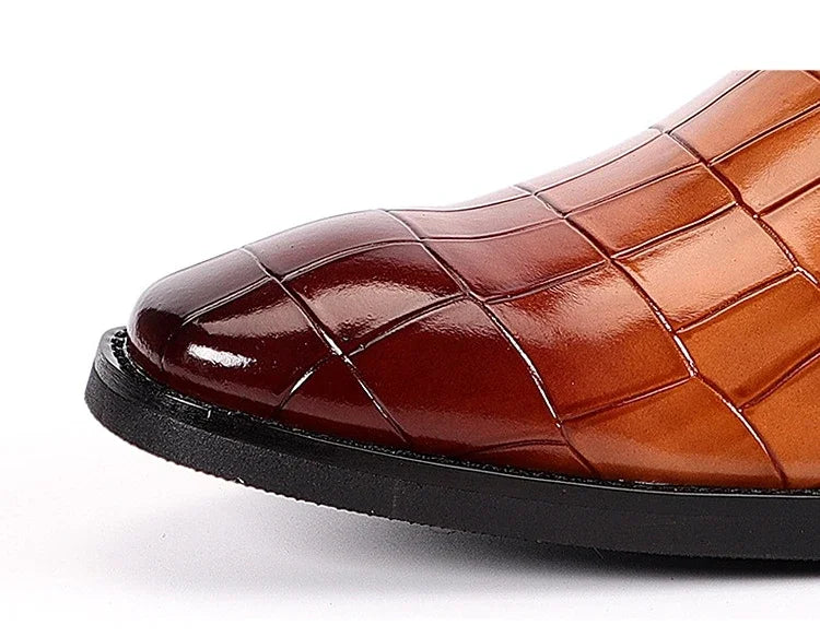 Slip on Dress Shoes Men Oxfords Fashion Business Office Men's Shoes Classic Luxury Leather Male Suits Shoes Italian Wedding Shoe