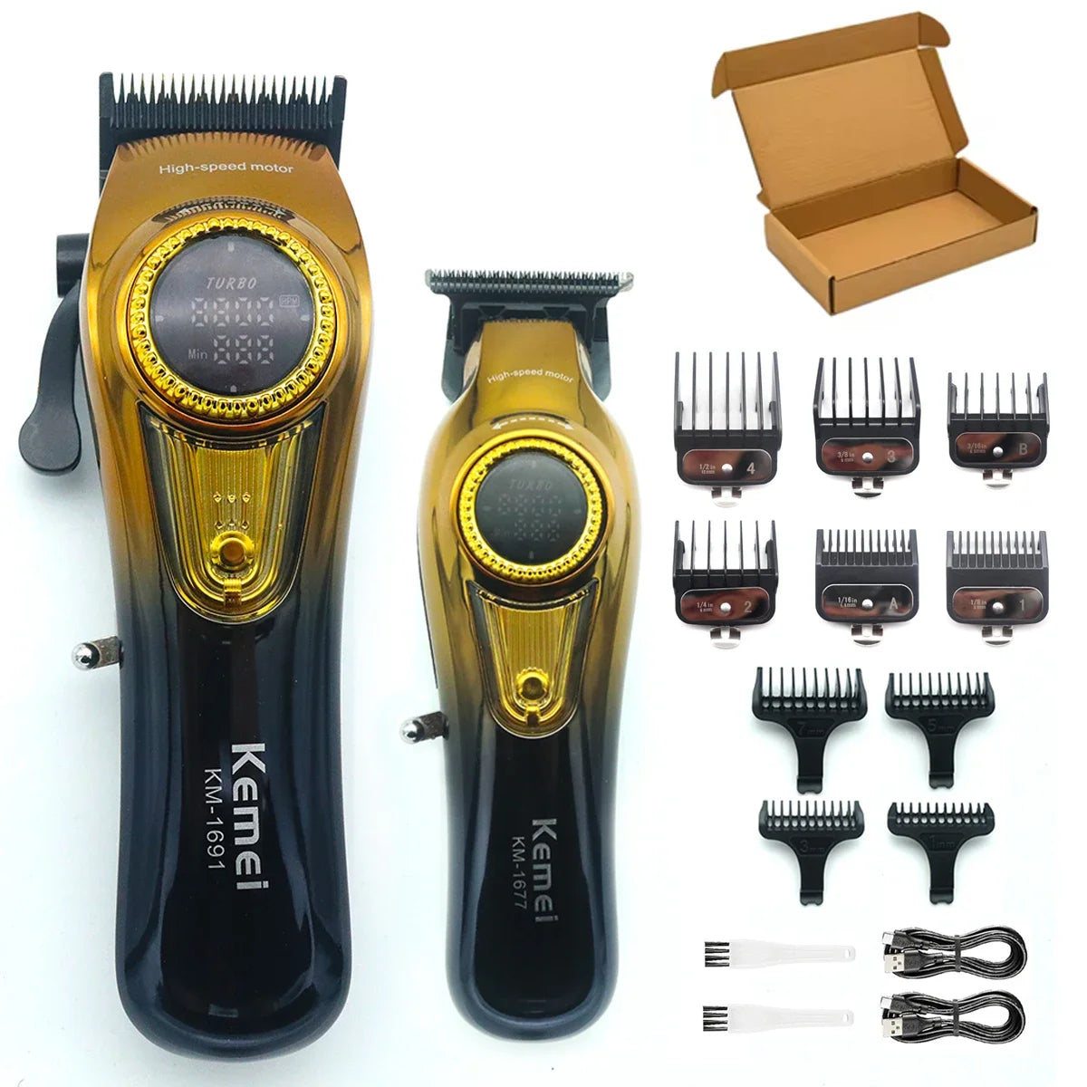 Kemei KM-1691 Baber Professional Hair Clipper Hair Cutting Machine  For Men Electric Hair Trimmer Men Gift 9000RPM 10W