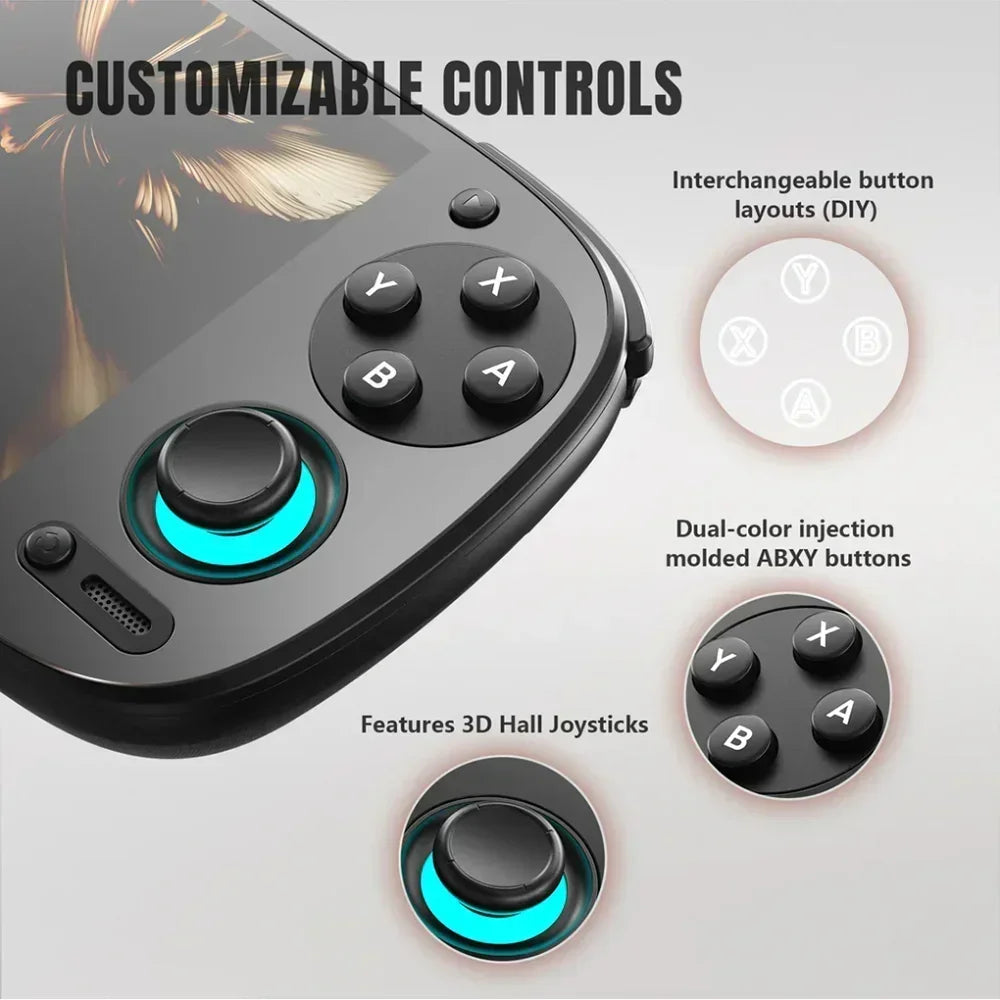 2025 New Retroid Pocket 5 Retro Handheld Game Console Video Game Consoles SD865 512G Android13 OLED Screen PSP Games 5.5 Inch