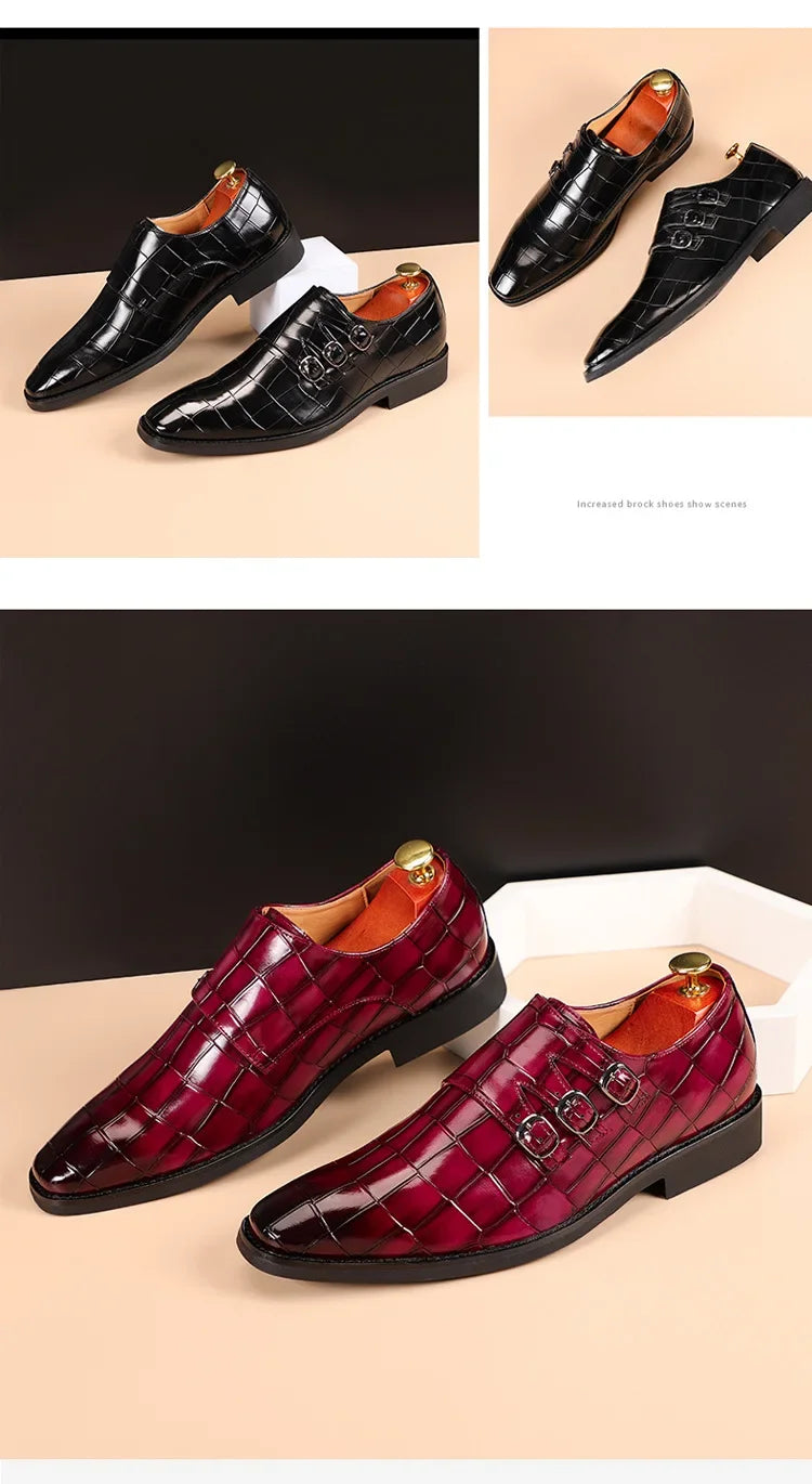Slip on Dress Shoes Men Oxfords Fashion Business Office Men's Shoes Classic Luxury Leather Male Suits Shoes Italian Wedding Shoe