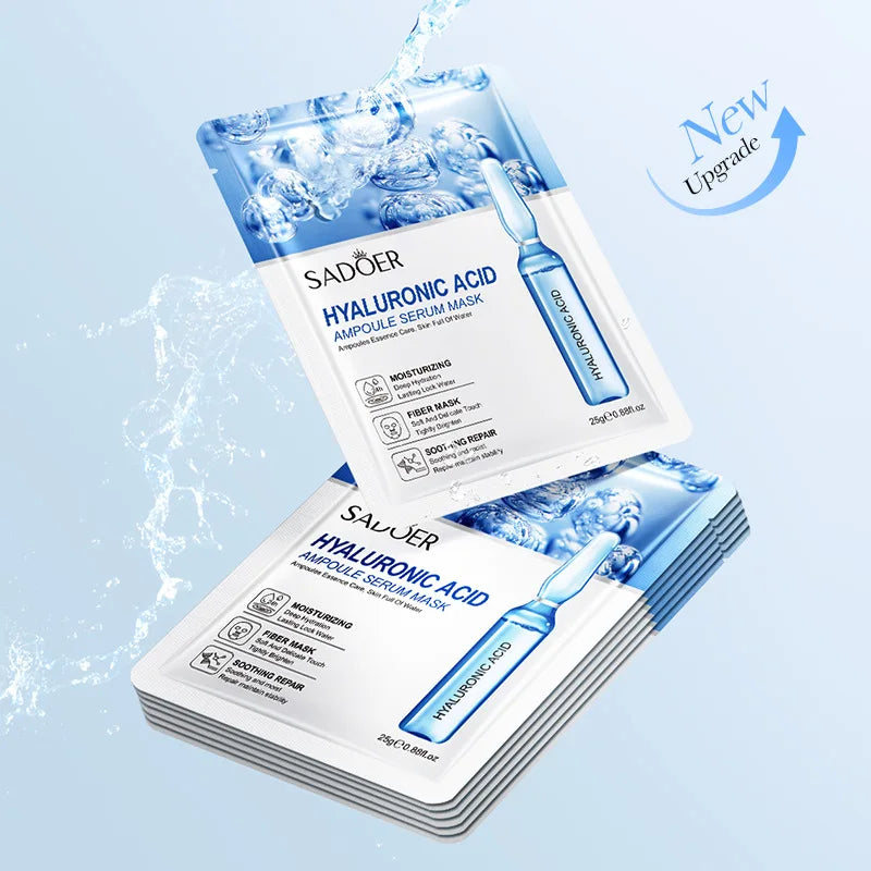 SADOER Hyaluronic Acid Facial Masks Face skincare Anti-aging Hydrating Moisturizing Anti Wrinkles Face Mask Skin Care Products