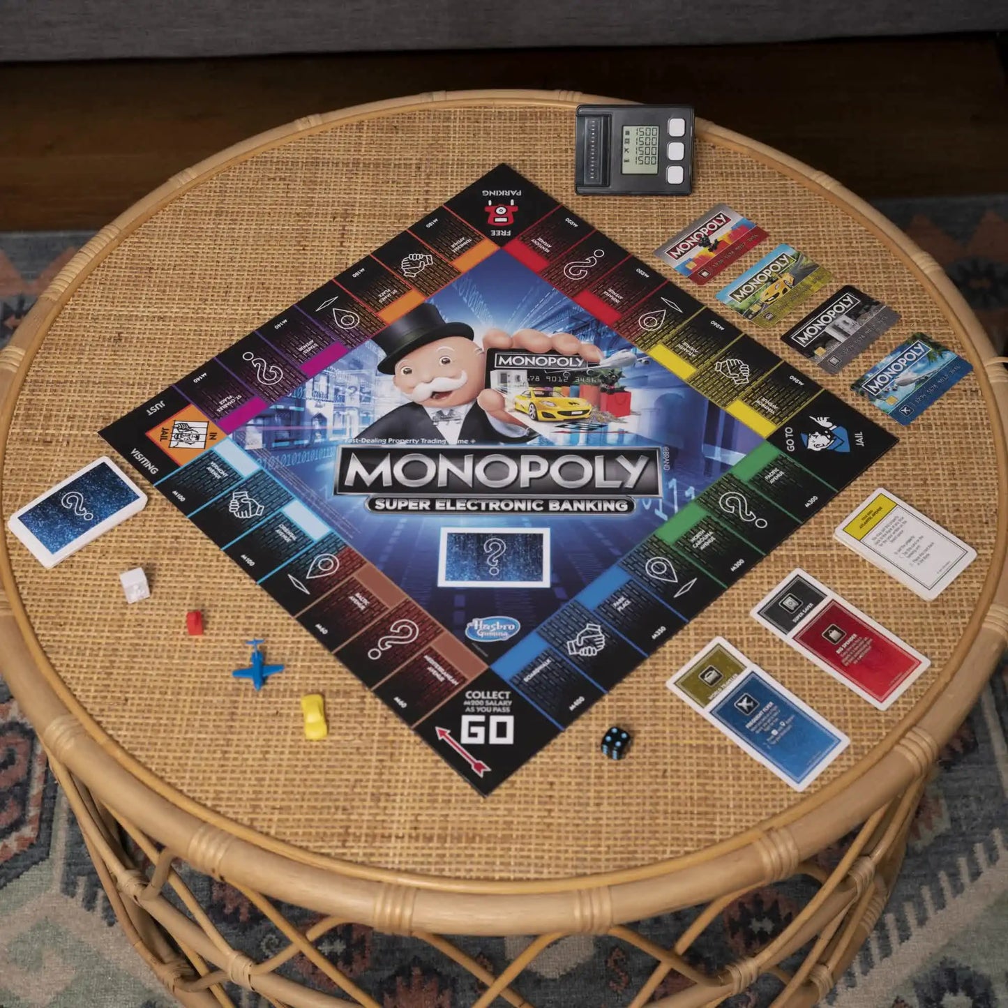 Hasbro Real Estate Tycoon Monopoly Super Electronic Bank Card Machine Monopoly Board Game Toys