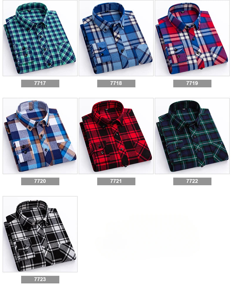 plus size 8XL100%cotton sanding long-sleeve shirts for men slim fit casual plain shirt soft palid tops designer elegant clothes