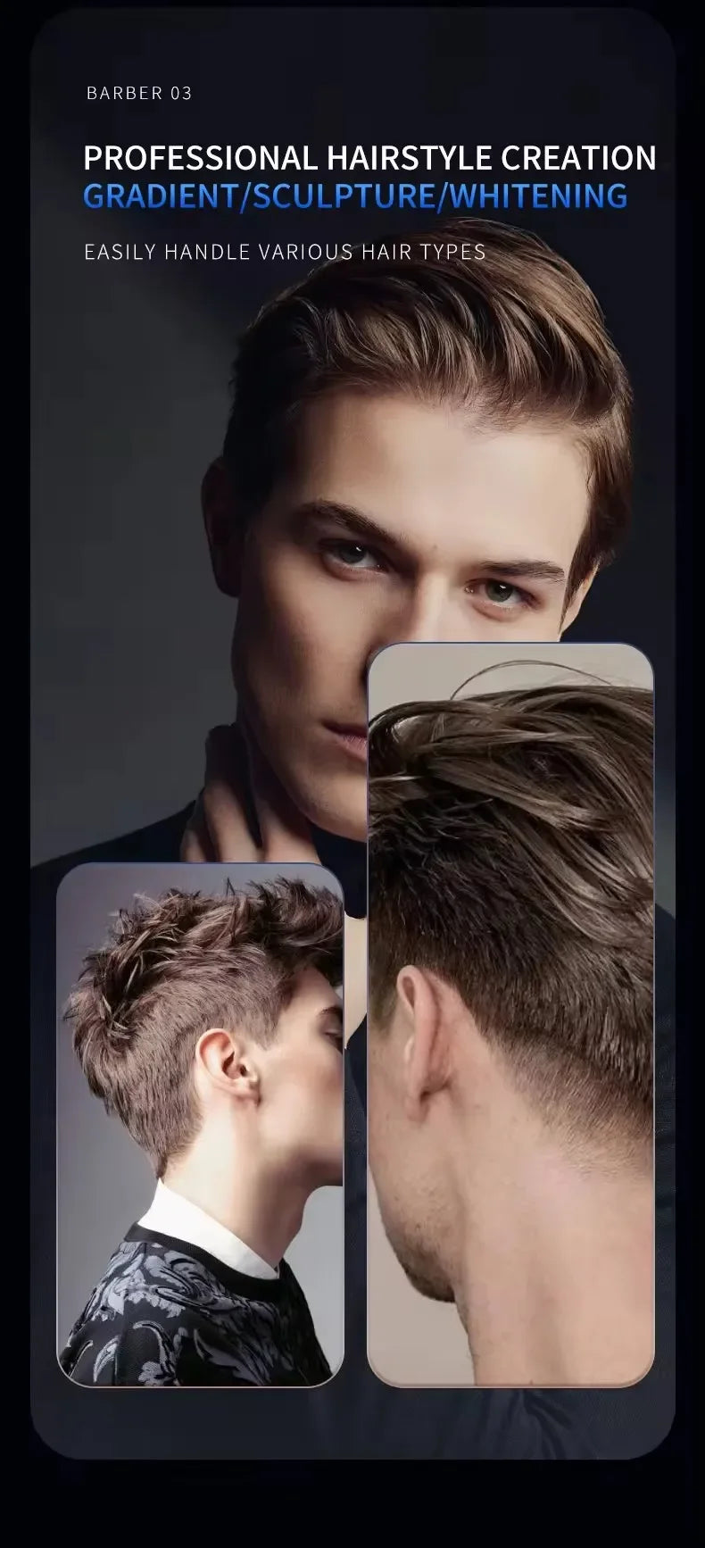 Kemei Trimmer Professional Hair Clipper Adjustable With Charging Base Haircut Machine 10000 RPM Trimer for Men KM-2361