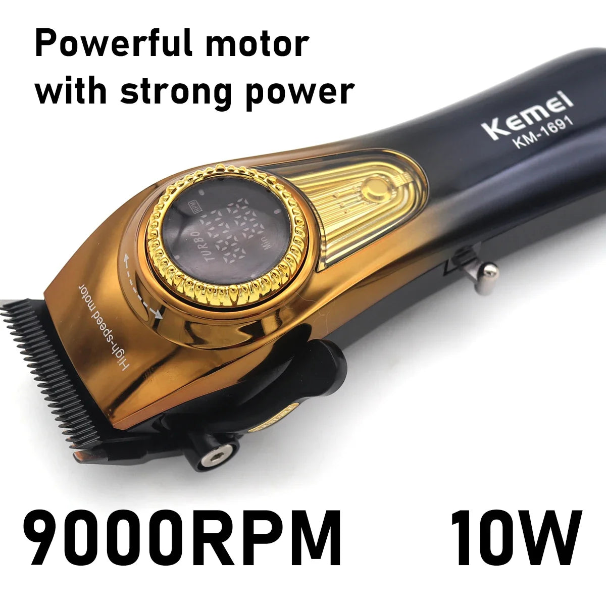 Kemei KM-1691 Baber Professional Hair Clipper Hair Cutting Machine  For Men Electric Hair Trimmer Men Gift 9000RPM 10W